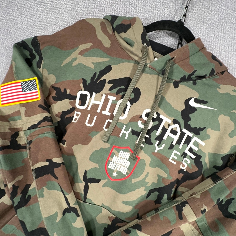 Nike Ohio State Buckeyes Salute To Service Hoodie Mens XL Camo Military Pullover